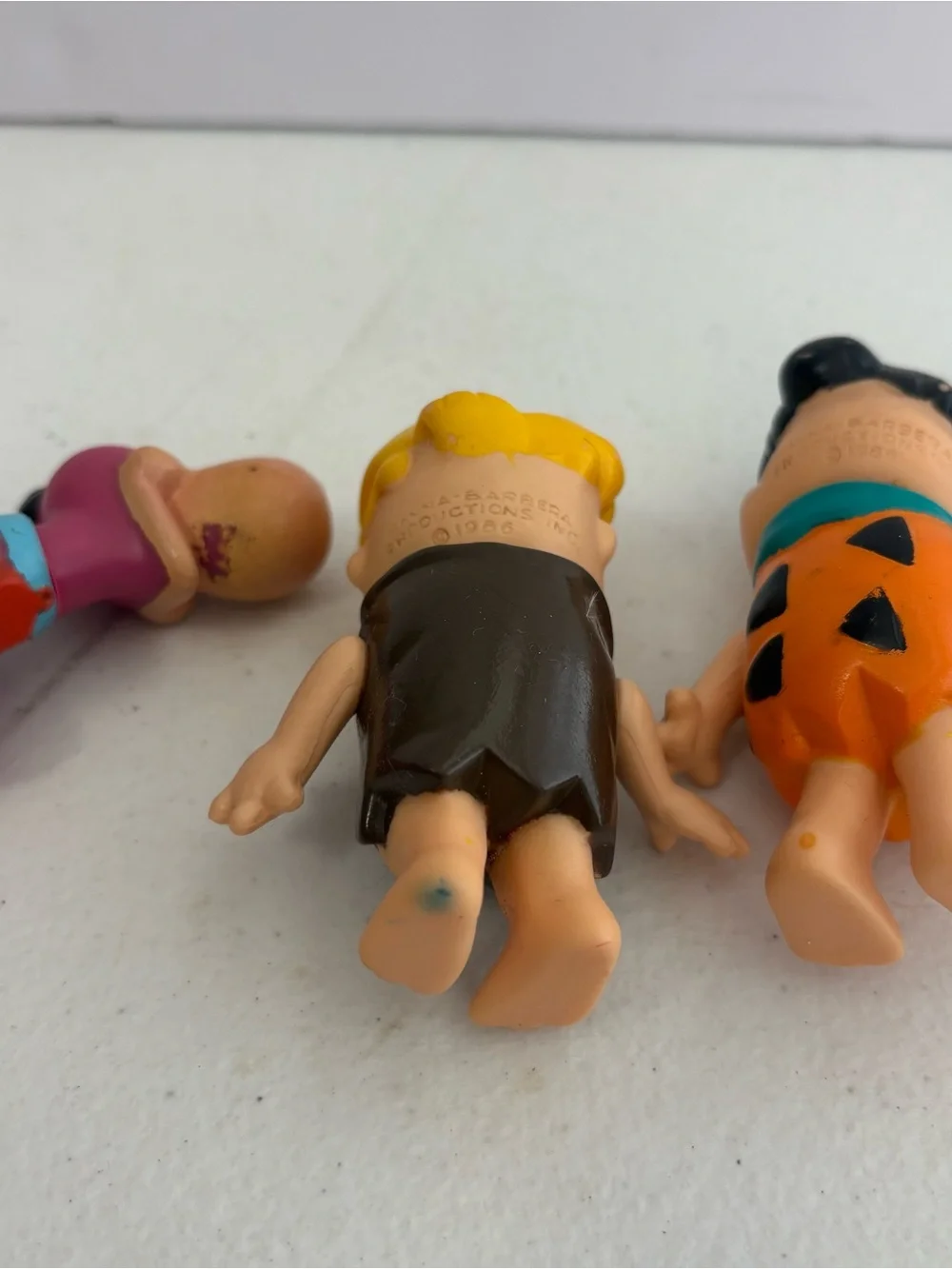 Vtg 1986 Flintstone Kids Lot of 5 Coleco Figures School Fred Wilma Barney Dino